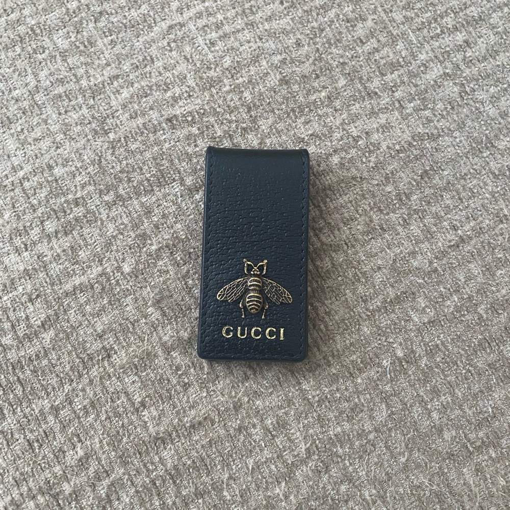 Gucci leather money clip